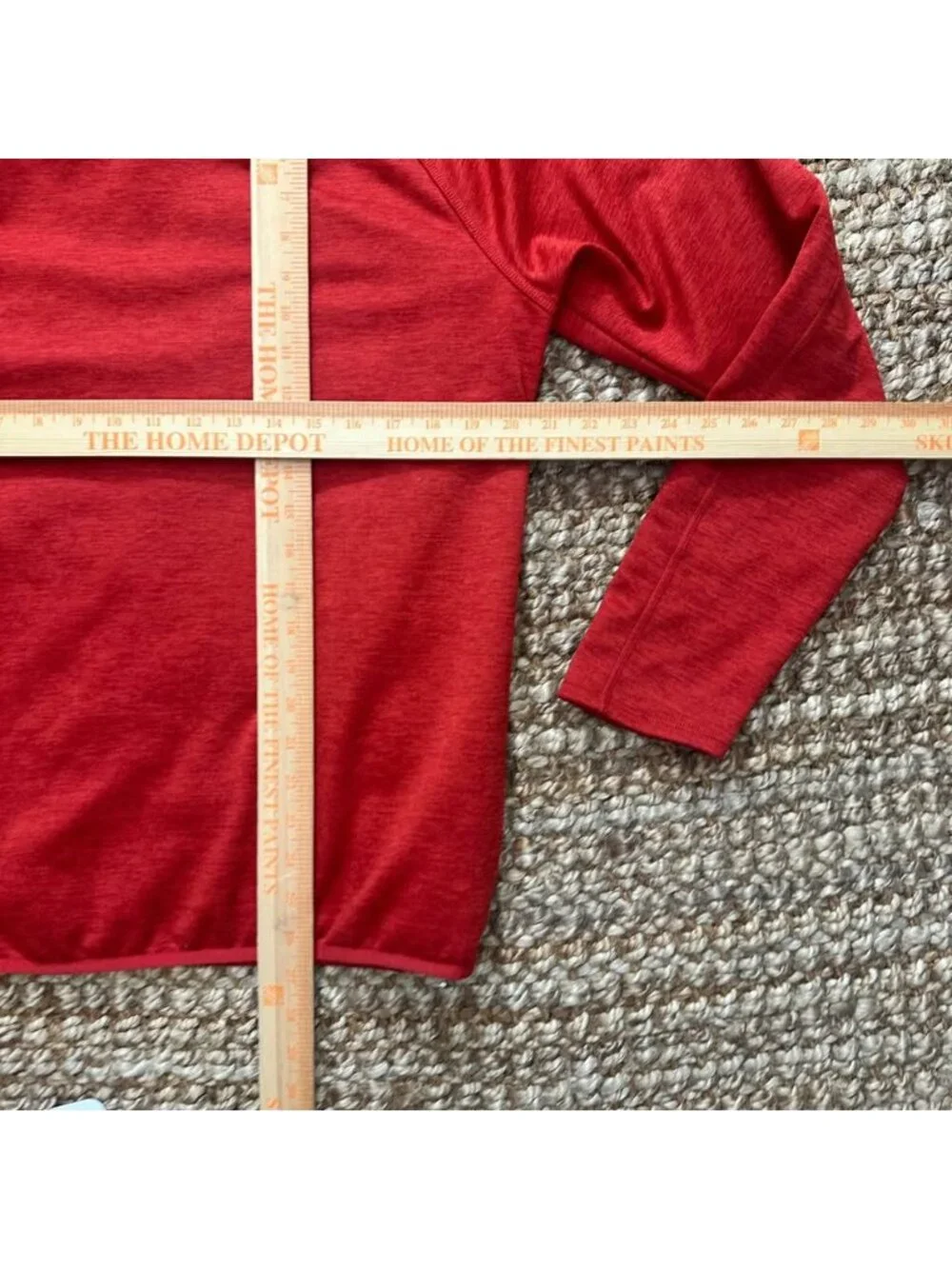 North Face Full Zip Red Mens Sweatshirt Medium
